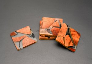 Epoxy Resin and Wood <b>Coasters</b>, Elegant Home Decor <b>Drink</b> <b>Coasters</b>, Handmade for Natural Stone <b>Coasters</b> - Product Image 2