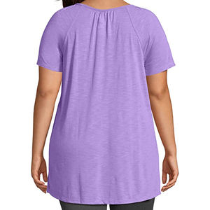 T-shirt pour femmes, vêtements de sport à la mode, bas prix quantité minimale de commande moins cher, respirant, séchage rapide, slim fit, le plus populaire, 100% coton - Product Image 5