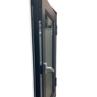 Fenêtres à battants en aluminium à rupture de pont thermique, persiennes pliantes en bois, insonorisées, isolées thermiquement, double vitrage en verre trempé 6063-T5