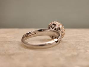 แหวนหมั้นเพชรเม็ดกลมสีทอง18K สำหรับผู้หญิงแหวนหมั้นเพชรรูปลูกแพร์สำหรับผู้หญิง - Product Image 3