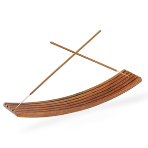 Elegant Wooden <b>Incense</b> <b>Holder</b> with Ash Catcher Natural Color Rectangle Shape Ramadan EID Home Fragrance <b>Incense</b> <b>Stick</b> <b>Holder</b> - Product Image 5