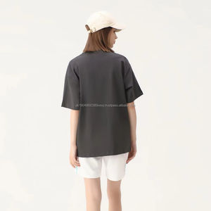 Vente chaude T-shirt unisexe à manches courtes de haute qualité T-shirt en coton uni de poids lourd 270gsm pour l'impression - Product Image 2