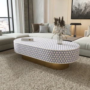 Mesa de consola de madera elegante de gama alta India digna de derroche, fábrica de resina con incrustaciones de hueso, precio al por mayor para sala de estar de lujo - Product Image 2