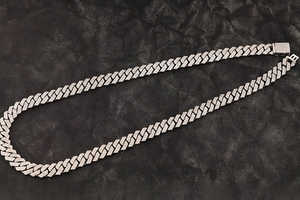 Cadena Cubana de Diamantes Cultivados en Laboratorio Radiant de 14 mm, Estilo Hip Hop, Chapada en Oro, Unisex, Regalo de Boda y Aniversario, 22 Pulgadas - Product Image 4