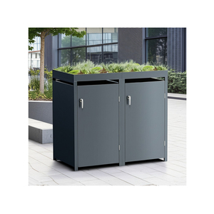 Step Trasn Can &amp; Garbage Recycling Bins Galvanized Steel Waste <strong>Trash</strong> Garbage Bin Outdoor Shed Steel Wheelie Bin - Product Image 1