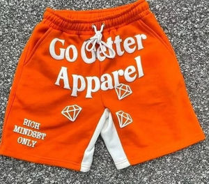 Custom Vintage Men's <b>Gym</b> Running <b>Shorts</b> 100% Cotton Puff Print Screen Foam Mesh Solid Pattern Nonwoven Weaving Method - Product Image 2