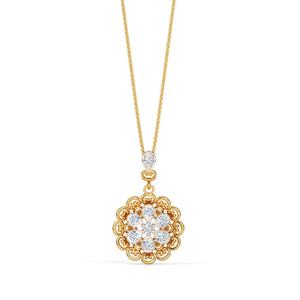 Patrón floral Oro/Plata Tachonado Joyería fina Colgantes & Charms Zircon/Moissanite/Lab Grown/Diamante natural - Product Image 1