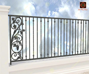 Clôture de jardin en fer forgé de haute qualité KHP, décoration australienne, personnalisable pour les cours, galvanisée, revêtement en poudre, antirouille - Product Image 6