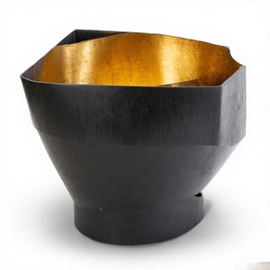 NoirHearth Contemporary Firepit with Sleek Curved Profile for Outdoor <b>Garden</b> Patio Heating Camping and Decoration Use - Product Image 5