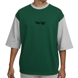 Nuevas Camisetas de Moda para Hombre, Estilo Oversize, Hombros Caídos, 100% Algodón de Alta Calidad, Estilo Urbano, Corte Cuadrado, para Impresión - Product Image 1