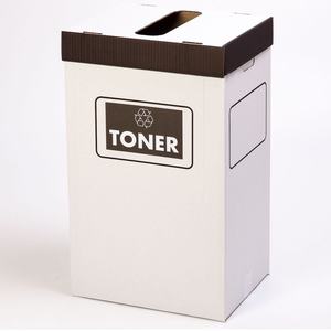 Caja Contenedora de Reciclaje con Tapa para Depositar Cartuchos Vacíos de Tinta Usados en Oficinas, Reutilizable y Ecológica - Product Image 1