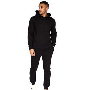 Conjunto de 2 piezas de chándal polar de invierno a la moda de talla grande para hombre con logotipo personalizado, sudadera para correr, pantalones de chándal estampados - Product Image 1