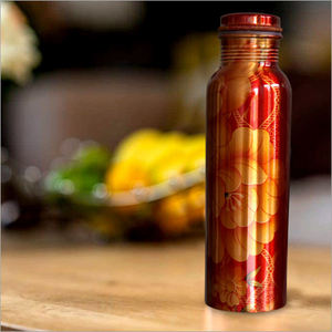 Trending Pure Copper Water Bottle <b>Drinkware</b> Use for Office Traveling Home Unique Water Bottle Copper Pure Water Bottle with Hold - Product Image 6
