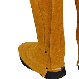 OEM Services Synthetic Leather Knee <b>Spats</b> Flexible Cow Split Leather Welding <b>Shoe</b> Protective <b>Spats</b> - Product Image 5
