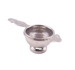 Passoire à purée ronde en laiton à long manche pour utiliser le liquide hors de la nourriture Passoire à thé en laiton Passoire à purée ronde AntiqueDesign - Product Image 1