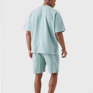Ensemble T-shirt et short 100 % coton, directement de l'usine, ensemble coordonné d'été, fabricant de vêtements, impression et emballage personnalisés - Product Image 2