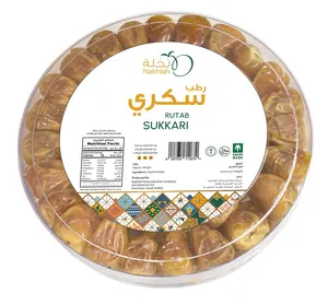 Yüksek kaliteli taze Sukkari Rutab tarihleri 1 Kg tarihlerde kristal kutu Sukkari Rutab ıslak tarihleri suudi arabistan