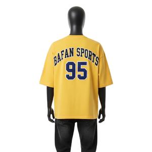 Camiseta de algodón grueso para hombre, estilo boxy, con estampado gráfico, logotipo personalizado, corte relajado, 100% algodón, ajuste holgado, estampada. - Product Image 2