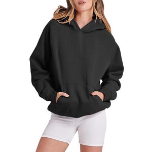 Sudadera con Capucha Deportiva para Mujer, Antiarrugas, Transpirable, Personalizada, con Hombros Caídos, con Cordón, Sudadera con Capucha de Algodón de Alta Calidad para Mujer - Product Image 4