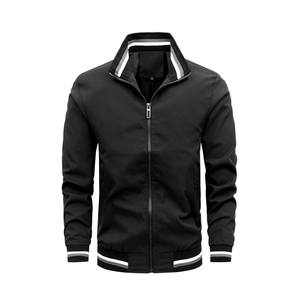 Chaqueta de bombardero con bordado de letras para hombre, chaquetas de bombardero nuevas de primavera y otoño para hombre, color sólido - Product Image 2