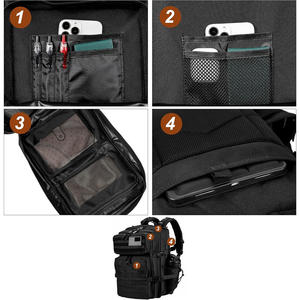 Mochila táctica funcional al aire libre con logotipo personalizado impresión bordado senderismo Camping bolsa de viaje OEM fabricante de fábrica - Product Image 6