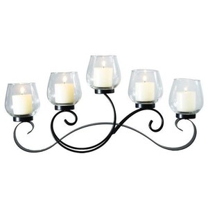 เชิงเทียนโลหะสไตล์มินิมอล ดีไซน์หรูหรา สำหรับตกแต่งโต๊ะและของตกแต่งบ้าน - Product Image 1