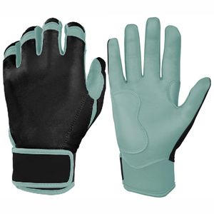 Gants de frappeur de baseball professionnels sur mesure en gros, en cuir et caoutchouc, avec fermeture auto-agrippante, taille XXL, haute qualité, confortables et durables pour adultes - Product Image 1
