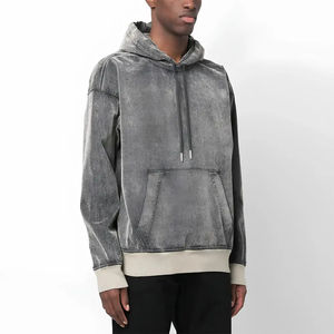 เสื้อฮู้ดแขนยาวสำหรับฤดูหนาวเสื้อครอปปักลายพัฟมีลายสีพื้น - Product Image 2