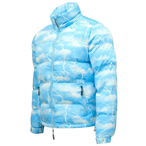 Chaqueta acolchada personalizada para hombre, ropa de calle de estilo burbuja de invierno acolchada gruesa de poliéster brillante y cálida, chaquetas para hombre - Product Image 5