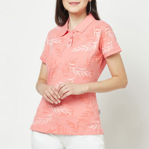 Polos estampados 2027 algodón 100% para mujer de alta calidad nuevos polos estampados personalizados de algodón poliéster para mujer - Product Image 2