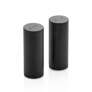 Ensemble salière et poivrière avec support - 3 pièces - sel et poivre; cure-dents - Support en acier inoxydable - Hauteur : 200 mm - Verre - Product Image 1