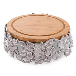 Wooden and Metal Floral Design Cake Stand Stylish Centerpiece for <b>Dining</b> <b>Table</b> Dessert Display and Special Events From India - Product Image 1