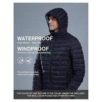 Veste matelassée unisexe grande taille en duvet synthétique isolant, manteau d'hiver chaud, résistant à l'eau, respirant, pliable, avec fermeture éclair