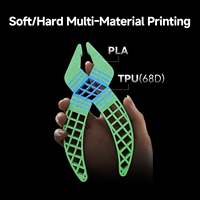Impresora 3D FDM Automática Anycubic Kobra X, Portátil, Industrial, Conexión USB, Compatible con Tarjetas de Etiquetas, PLA, 220x220x250mm, Vidrio Templado