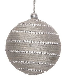 Ornement de Noël suspendu en jute fait à la main, art écologique, décoration naturelle, couleur et forme personnalisées, décoration de la maison pour les fêtes - Product Image 3