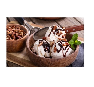 Grand bol à crème glacée en bois brillant poli logo personnalisé décorer la crème glacée en bois nouveau design bol à crème glacée en bois - Product Image 1