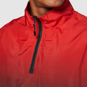 แจ็กเก็ตกันลมซิปสำหรับผู้ชายเสื้อแจ็คเก็ตกันลมมีคอตั้งปรับแต่งโลโก้ด้านหน้า - Product Image 2