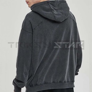 เสื้อกันหนาวมีฮู้ดโอเวอร์ไซส์สไตล์วินเทจ2025 450กรัมผ้าฝ้าย100% แอซิดสำหรับผู้ชายผู้หญิงเสื้อผ้า Y2K - Product Image 3