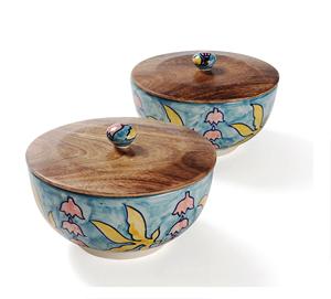 Cuencos de cerámica de 8 pulgadas hechos a mano negros opacos Utensilios de cocina y vajilla con acabado brillante chapados - Product Image 6