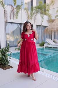 Vêtements indiens et pakistanais, robe Anarkali de créateur exclusive, collection premium, dernières tenues ethniques prêtes à porter, tenue de fête de mariage indienne - Product Image 3