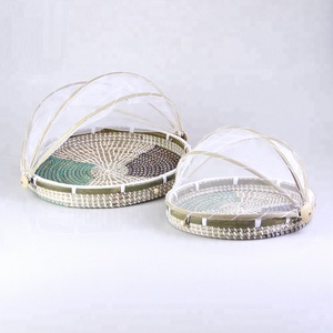 ที่คลุมอาหารตาข่ายหญ้าทะเลสานทรงโดมหญ้าทะเลสานพร้อมตาข่ายคลุมอาหาร - Product Image 4