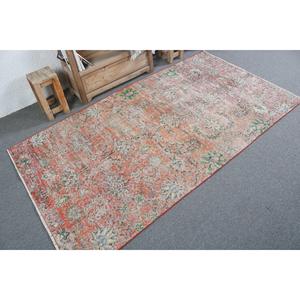 พรมวินเทจขนาด 3.9x7.2 ฟุต พรมตุรกี พรมขนสัตว์สีส้มลายอิคัต - Product Image 2