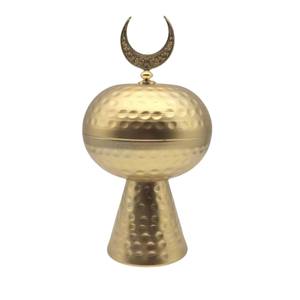 Décoration moderne du Ramadan en métal martelé plaqué or avec croissant de lune Dessus de table islamique pour la décoration de la maison et l'affichage festif de l'Aïd - Product Image 4