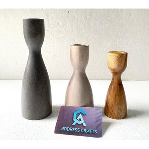 เชิงเทียนไม้วอลนัททำจากไม้ไม้เนื้อแข็งเชิงเทียนสำหรับวางบนโต๊ะในงานแต่งงานตั้งแคมป์โมเดลโคมไฟตกแต่งห้อง - Product Image 2