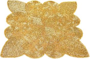 Handmade Embroidery Eco-Friendly Luxury Mother Pearl Shell Beaded Table Placemat Customizable Thin Table <b>Mats</b> - Product Image 5