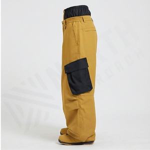 Snow High Street Wear Unique Breathable Hip Hop Outdoor Cargo <b>Trousers</b> Men Baggy Multi Pocket <b>Winter</b> Loose Ski Pant Durable <b>Warm</b> - Product Image 3