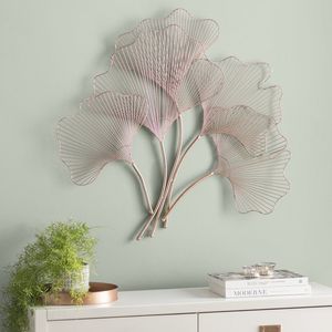 Pièce de décoration au design floral d'art mural en métal détaillé de qualité supérieure adaptée aux maisons modernes de luxe charme intérieur sophistiqué - Product Image 2