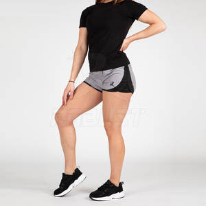 Short d'entraînement coupe skinny respirant taille haute pour femmes avec décoration de logo pour Gym Yoga & Running Wholesale Supply - Product Image 5