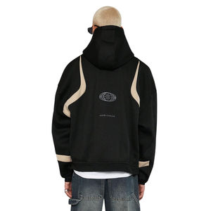 Sweat-shirt à capuche confortable pour homme, style vintage, manches longues, en coton biologique, avec poche kangourou, coupe classique, en molleton uni - Product Image 3