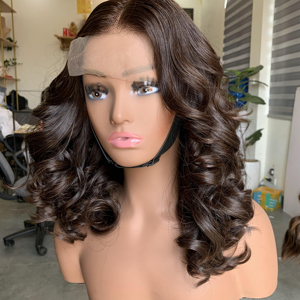 Extensiones de cabello humano vietnamita Peluca ondulada hinchable y estilos de encaje disponibles en varias longitudes 8 "20" 28 "30" 36" - Product Image 1
